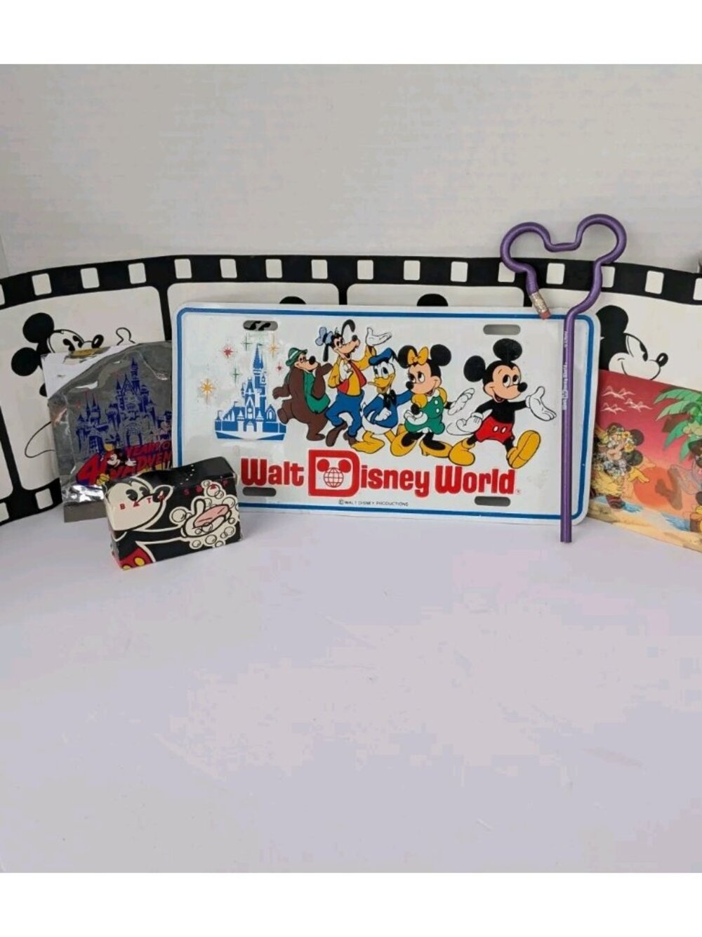 Vintage Disneyland Mickey Mouse Disney World Resort License Plate Collectibles
